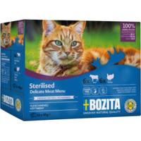 Bozita Indoor & Sterilised vlees stukjes in gelei multipack natvoer kat 24 x 85 g - thumbnail