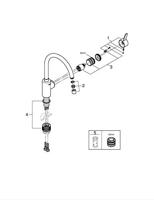GROHE Eurosmart Cosmopolitan Keukenkraan - hoog - chroom 32843002 - thumbnail