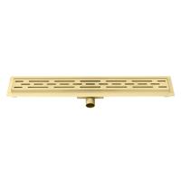 Best Design Douchegoot Nancy Met Flens 100x7x7 cm RVS Mat Goud - thumbnail