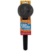 Dishmatic Staalborstel met handgreep - verwisselbare borstel - thumbnail