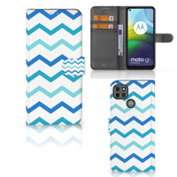 Motorola Moto G9 Power Telefoon Hoesje Zigzag Blauw - thumbnail