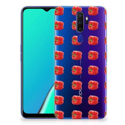 OPPO A5 2020 Siliconen Case Paprika Red