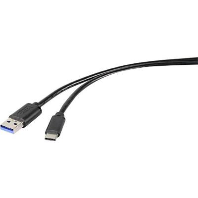 Renkforce USB-kabel USB 3.2 Gen1 (USB 3.0 / USB 3.1 Gen1) USB-A stekker, USB-C stekker 0.30 m Zwart RF-4536472 Renkforce USB-kabel USB 3.2 Gen1 (USB 3.0 / USB 3.1 Gen1) USB-A stekker, USB-C stekker 0.30 m Zwart RF-4536472