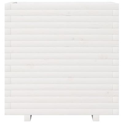 Plantenbak 70x40x72,5 cm massief grenenhout wit