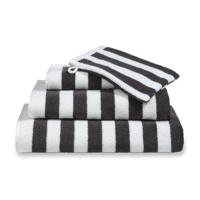 Vandyck Vandyck Verona Stripes Gastendoekje 30x50 off black - thumbnail