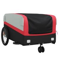 Fietstrailer 45 kg ijzer zwart en rood - thumbnail