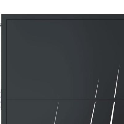 Poort 105x105 cm met grasontwerp staal antracietkleurig Poort 105x105 cm met grasontwerp staal antracietkleurig