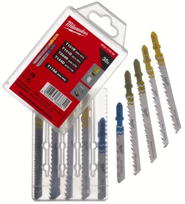 Milwaukee Decoupeerzaagbladenset voor hout en metaal - 35-delig - 4932479088 Milwaukee Decoupeerzaagbladenset voor hout en metaal - 35-delig - 4932479088
