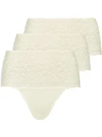 Nina von C 3- pack - dames taille slip kant - Biologisch katoen - Voordeelverpakking - Aanbieding - thumbnail