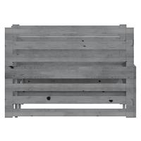 Bedbank uitschuifbaar massief grenenhout grijs 2x(90x200) cm - thumbnail