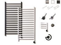 Sanicare Qubic elektrische design radiator 125x60cm chroom met thermostaat rechts chroom - thumbnail