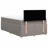 Boxspring met matras stof taupe 120x190 cm - thumbnail