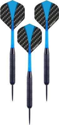 Engelhart Longfield darts steeltip dartpijl set 23 gram zwart/blauw 3 stuks