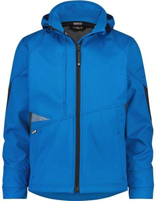 DASSY gravity softshell azuurblauw/grijs mt l