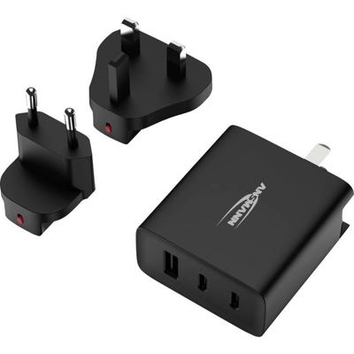 Ansmann USB-Ladegerät Travel Charger TC315 / 3 A / 15,5 W / 3 Port USB-oplader 15.5 W USB-A-bus Smart IC Zwart Binnen Ansmann USB-Ladegerät Travel Charger TC315 / 3 A / 15,5 W / 3 Port USB-oplader 15.5 W USB-A-bus Smart IC Zwart Binnen