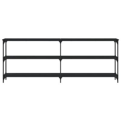 Wandtafel 200x29x75 cm bewerkt hout zwart