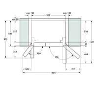 ETNA AKV178RVS amerikaanse koelkast Vrijstaand 521 l E Roestvrijstaal - thumbnail