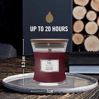 WoodWick Geurkaars Mini Black Cherry - 8 cm / ø 7 cm - Geurkaars in Glas - Houten Lont - thumbnail