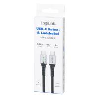 LogiLink CU0421 USB-C-kabel USB 2.0 USB-C stekker 0.50 m Zwart Met LED, Stekker past op beide manieren - thumbnail