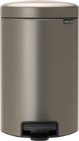 Brabantia NewIcon Pedaalemmer Metaal Platinum 12 Liter - thumbnail