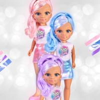 Famosa Nancy pop met metalic look in 3 kleuren - thumbnail