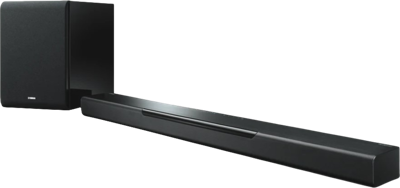 Yamaha MusicCast BAR 40 SW Sound Bar (slanke soundbar met draadloze subwoofer - de perfecte aanvulling op de thuisbioscoopinstallatie - compatibel met Amazon Alexa spraakbesturing) zwart