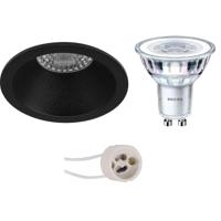 Philips LED Inbouwspot Set - Mat Zwart - Ø82mm - Dimbaar - 4000K - thumbnail