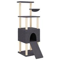Kattenmeubel met sisal krabpalen 153 cm donkergrijs - thumbnail