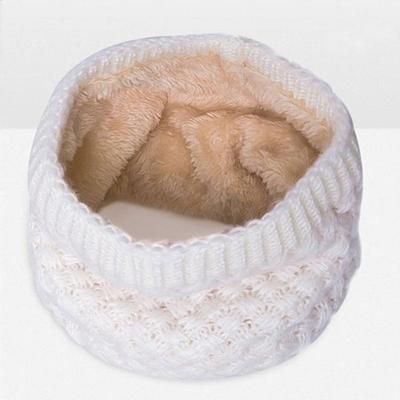 Winter plus Velvet Thicken warme Pullover gebreide sjaal grootte: 47 x 22cm (wit) Winter plus Velvet Thicken warme Pullover gebreide sjaal grootte: 47 x 22cm (wit)