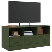 Tv-meubel 99x39x44 cm staal olijfgroen - thumbnail
