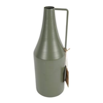 Vaas Bottle metaal groen 29 cm | 8 stuks