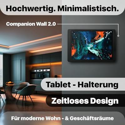 Displine Companion Wall 2.0 Tablet muurhouder Apple iPad 10.9 (10. Gen.), iPad Air 10.9 (4./5. Gen.), iPad Pro 11 (1./2./3./4. Gen.) 27,7 cm (10,9) - 27,9 cm
