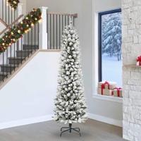 Kunstkerstboom met 300 LED Wit 240 cm PVC en Metaal en Plastic - thumbnail