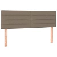 Hoofdbord LED 144x5x78/88 cm stof taupe - thumbnail