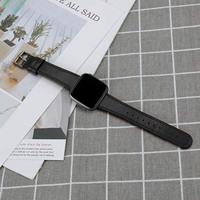 Fitbit Versa 1 / 2 & Lite leren bandje - Zwart - thumbnail