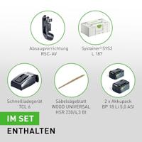 Festool RSC 18 5,0 EB-Plus Accu Reciprozaag 18V 5.0Ah in Systainer - 576948 - thumbnail