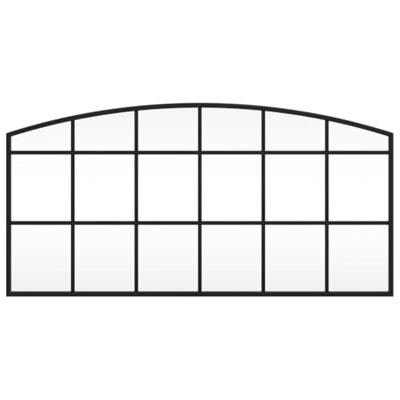 VidaXL Wandspiegel boog 80x40 cm ijzer zwart VidaXL Wandspiegel boog 80x40 cm ijzer zwart