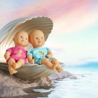 Corolle mini bad babypop - blauw, 20cm - thumbnail