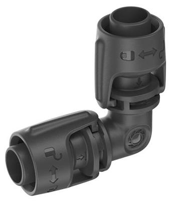 GARDENA l-stuk 13 mm (1/2") verbinding (donkergrijs, 2 stuks)