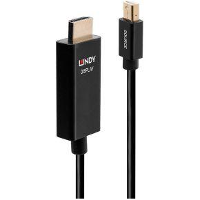 Lindy 40920 video kabel adapter 0,5 m Mini DisplayPort HDMI Zwart