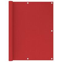 VidaXL Balkonscherm 120x300 cm hdpe rood - thumbnail