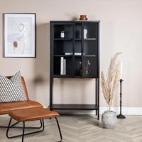 Nohr Vitrinekast 'Carmilla' 150 x 75cm, kleur Zwart - thumbnail