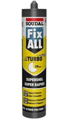 Soudal fix - all turbo | lijmkit | zwart | 290 ml - 124806