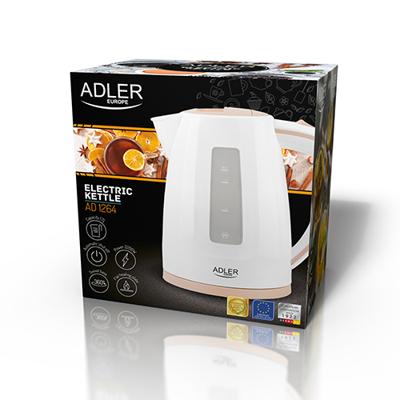 Adler AD 1264 waterkoker 1,7 l 2200 W Hazelnoot, Wit