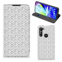Motorola Moto G8 Power | Hoesje met Magneet | Stripes Dots - thumbnail