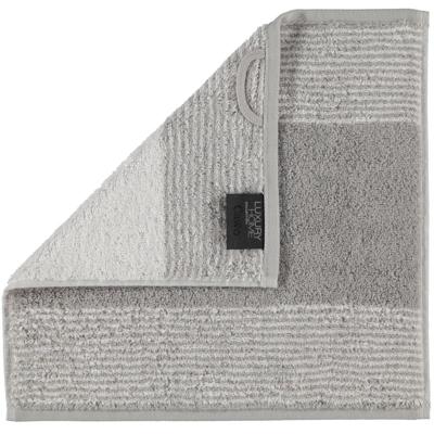 Cawö Cawö Two-Tone Gezichtsdoekje Platina 30x30