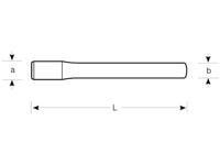 Bahco Beitel | plat | vonkvrij | aluminium brons | 250 mm | 24mm - NS606-250 - thumbnail