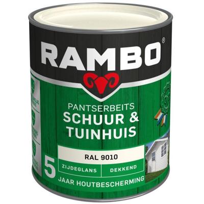 Rambo Pantserbeits Schuur & Tuinhuis Zijdeglans Dekkend - RAL 9010