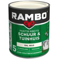 Rambo Pantserbeits Schuur & Tuinhuis Zijdeglans Dekkend - RAL 9010 - thumbnail