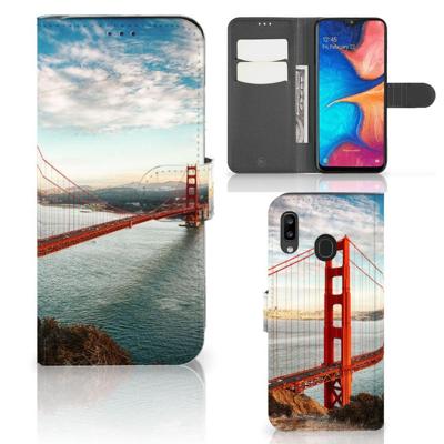Samsung Galaxy A30 | Flip Cover | Golden Gate Bridge